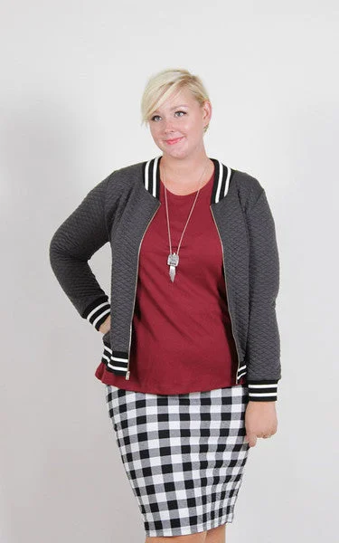 Amanda A. Plaid Pencil Skirt vintage skirt charm