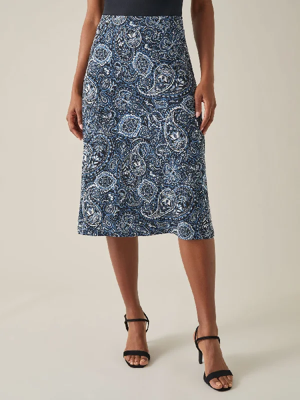 Plus Sawyer Skirt, Everyday Knit leather skirt refined