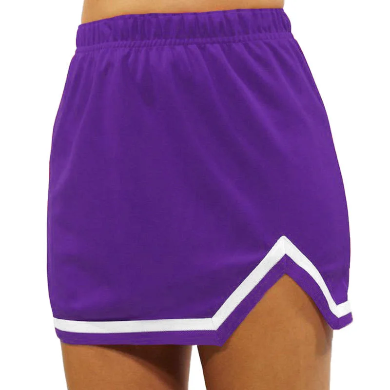 Purple & White V-Cut Tailgate Skirt wrap skirt elegant
