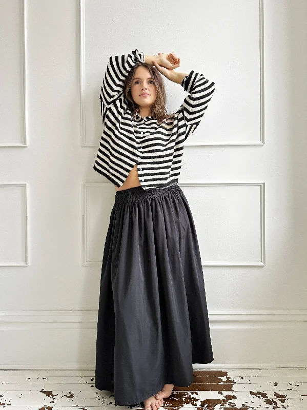 Smocked Waist Maxi Skirt