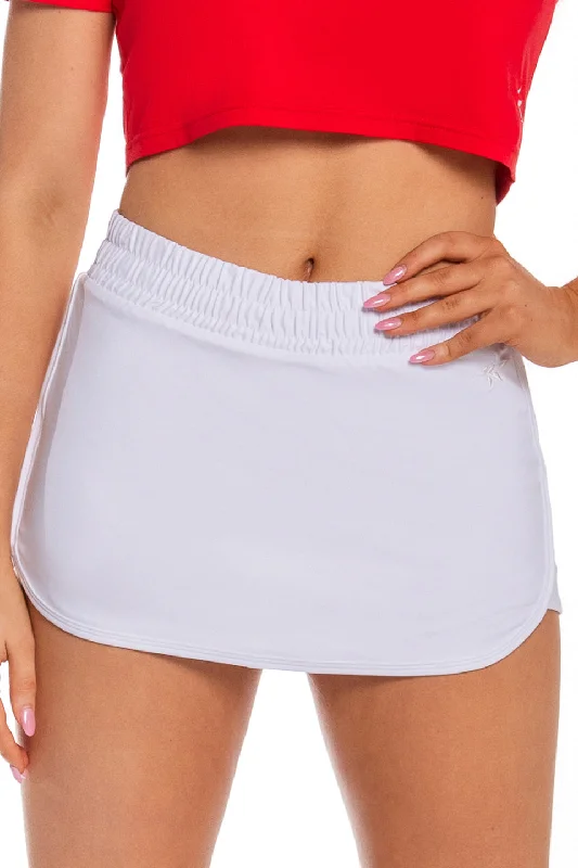 Sports Skirt in White corduroy skirt cozy
