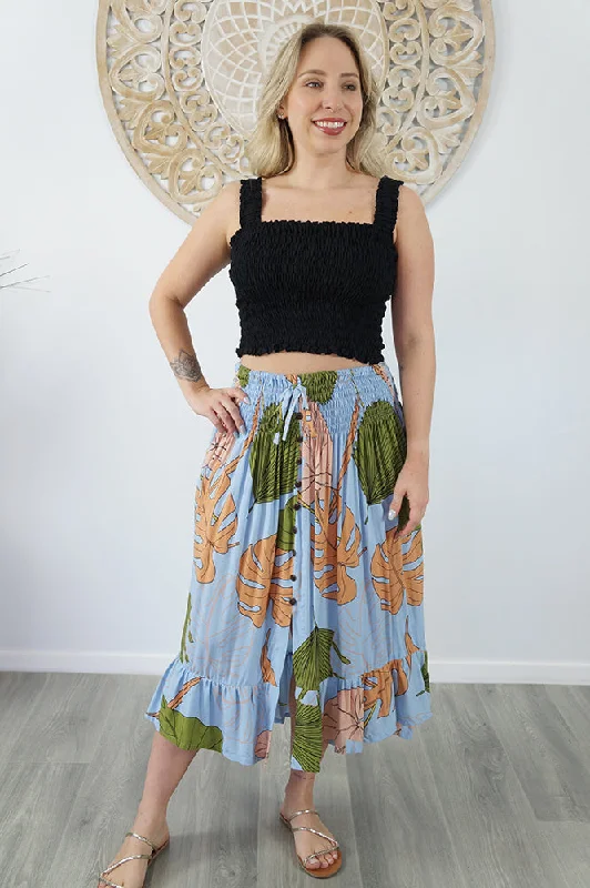 Tangelo Skirt "Okinawa" velvet skirt luxurious