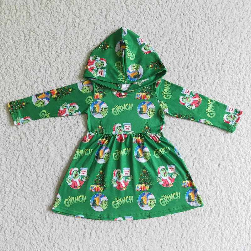Clearance 6 B10-24 Christmas Green Cartoon With Hat Hoodies Girls Long Sleeve Dresses Hoodie with Cropped Fit Short Trendy Clearance 6 B10-24 Christmas Green Cartoon With Hat Hoodies Girls Long Sleeve Dresses Hoodie with Cropped Fit Short Trendy