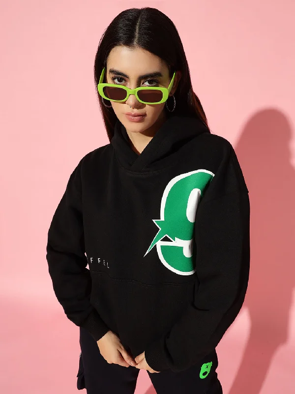 9 Star Black Hoodie Neck Oversized Sweatshirt Hoodie with Hem Drawcord Adjustable Customizable 9 Star Black Hoodie Neck Oversized Sweatshirt Hoodie with Hem Drawcord Adjustable Customizable