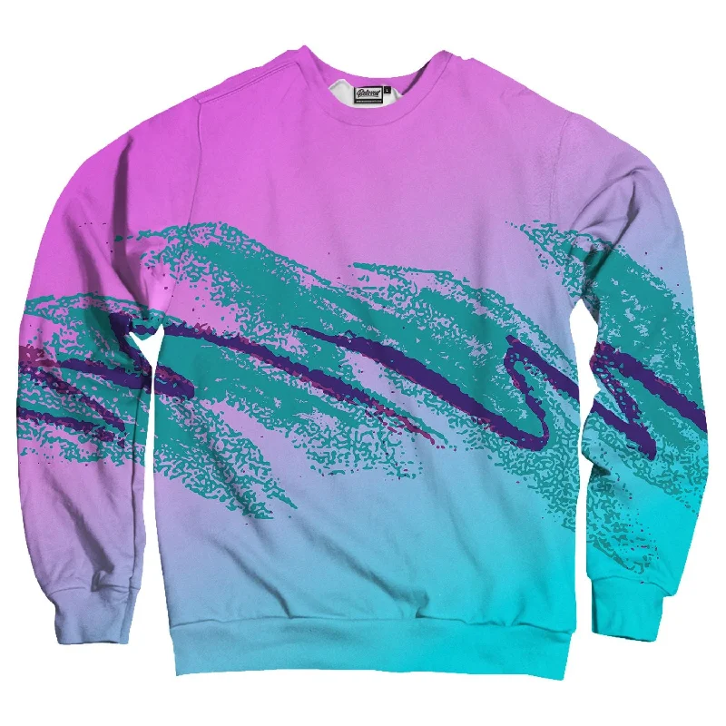 90's Swoosh Vaporwave Unisex Sweatshirt Hoodie with Button Placket Classic Preppy