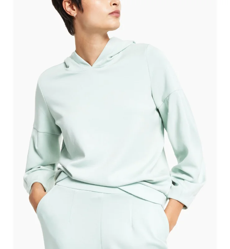 Alfani Petite Scuba Balloon Sleeve Hoodie Hoodie with Oversized Fit Loose Comfortable Alfani Petite Scuba Balloon Sleeve Hoodie Hoodie with Oversized Fit Loose Comfortable