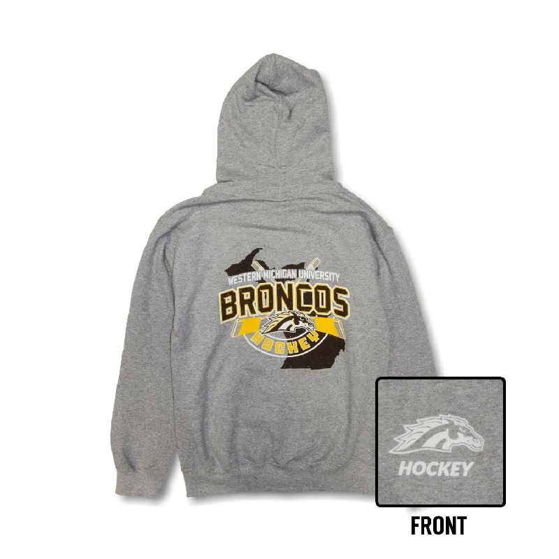 Broncos Hockey Hoodie Hoodie with Hem Patch Decorative Personalized