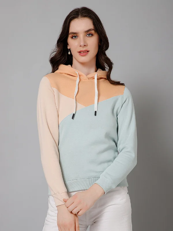 Women's Casual Mint Regular Full Sleeve Color block Pullover Hoodie Sweatshirt Hoodie with Hem Detail Decorative Unique Women's Casual Mint Regular Full Sleeve Color block Pullover Hoodie Sweatshirt Hoodie with Hem Detail Decorative Unique