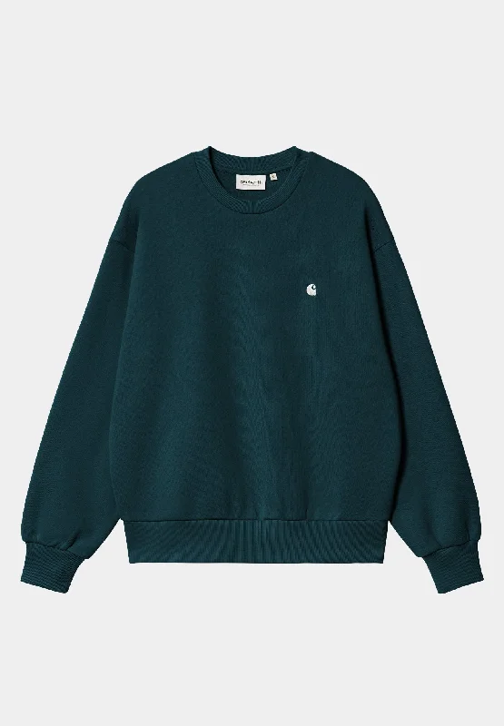 W' Casey Sweatshirt Hoodie with Hem Lace Feminine Delicate