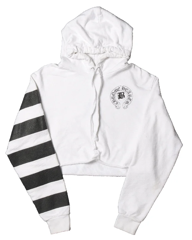 Bella Hadid Cropped Hoodie Hoodie with Camouflage Military Edgy