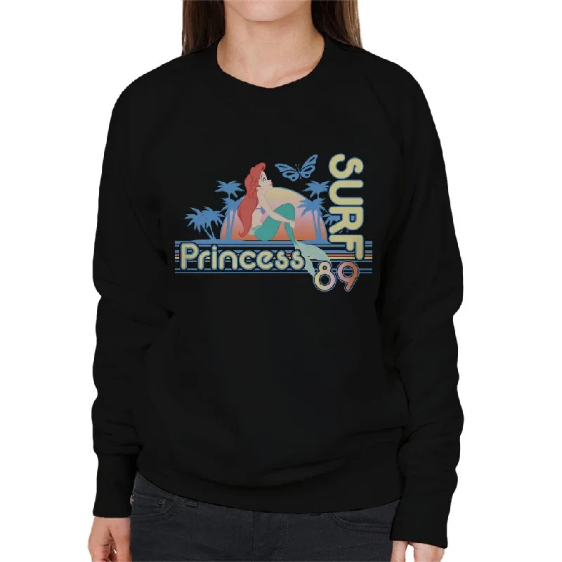Disney Surf Princess 89 The Little Mermaid Women's Sweatshirt Hoodie with Snap Buttons Easy Quick Disney Surf Princess 89 The Little Mermaid Women's Sweatshirt Hoodie with Snap Buttons Easy Quick