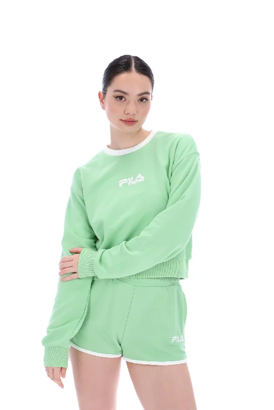 Frankie Contrast Crew Sweatshirt Cotton Hoodie Fleece Lining Warmth