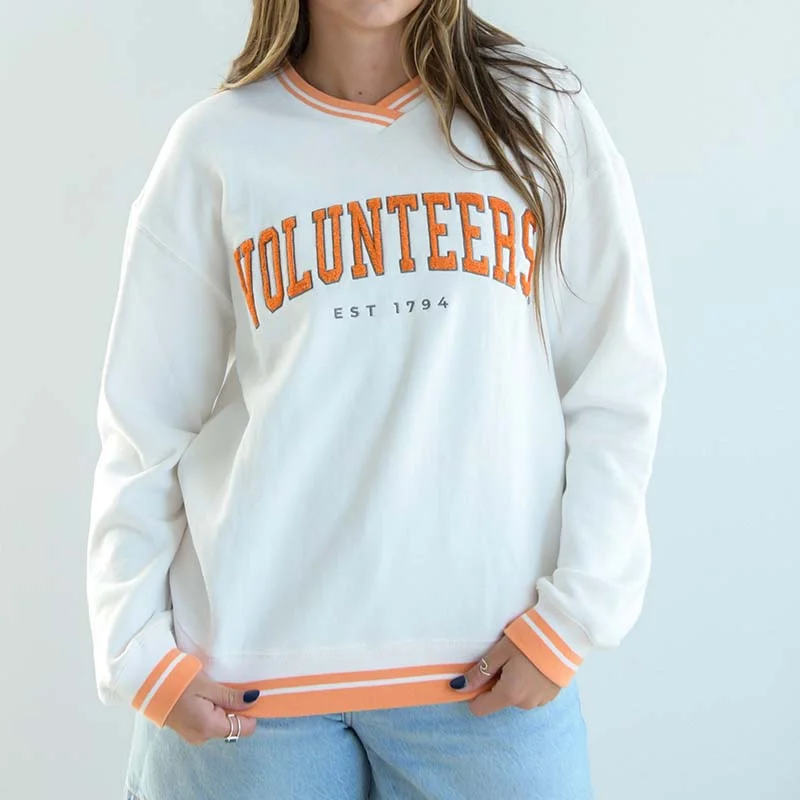 Women's UT Chenille Crewneck Sweatshirt Hoodie with Relaxed Fit Easy Casual