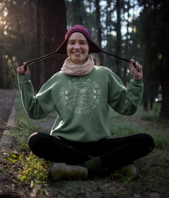Into The Wilderness Unisex Organic Cotton Sweatshirt Hoodie with Pastel Soft Subtle