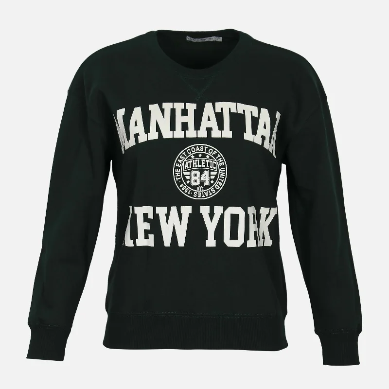 LADIES CREW NECK SWEATSHIRT Hoodie with Belted Waist Structured Tailored