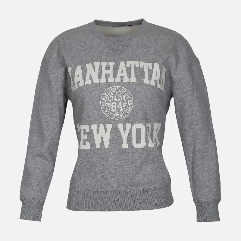 LADIES CREW NECK SWEATSHIRT Hoodie with Lace Feminine Delicate