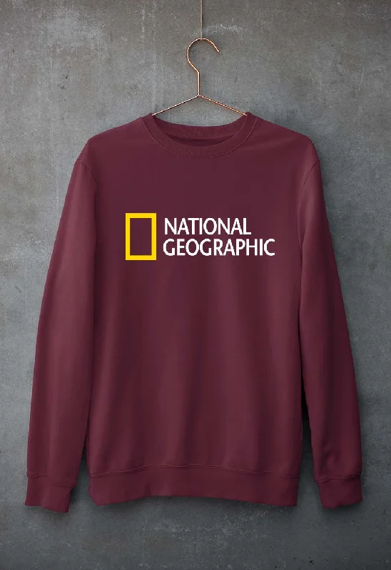 National Geographic Unisex Sweatshirt for Men/Women Hoodie with Hem Raw Edge Edgy Unfinished National Geographic Unisex Sweatshirt for Men/Women Hoodie with Hem Raw Edge Edgy Unfinished