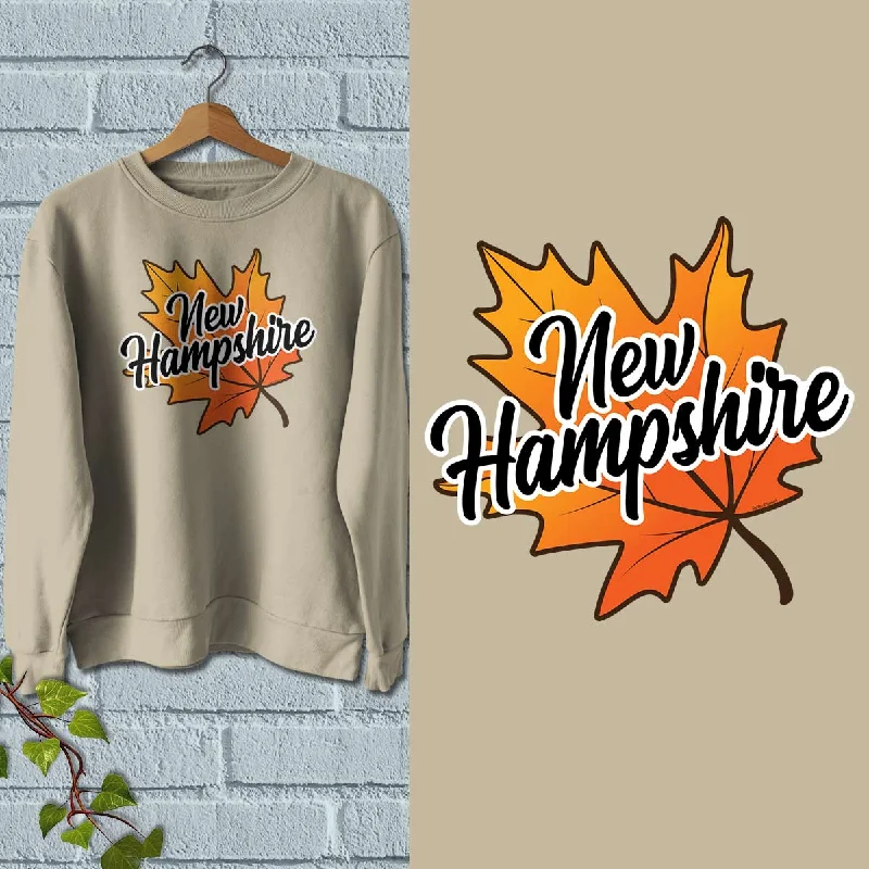 New Hampshire Autumn Leaf Sweatshirt Sweatshirt Adult Unisex S-XXL Hoodie with Velcro Closure Adjustable Secure New Hampshire Autumn Leaf Sweatshirt Sweatshirt Adult Unisex S-XXL Hoodie with Velcro Closure Adjustable Secure