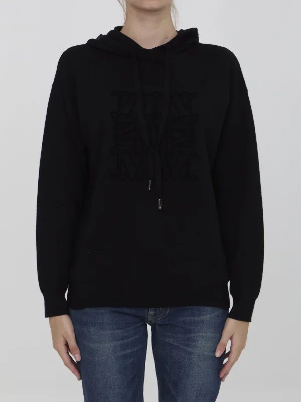 Pamir Hooded Jumper Hoodie with Frayed Bohemian Relaxed