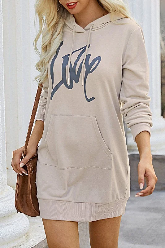 Versatile Drawstring Lightweight Pullover Sweatshirt Hoodie Dress Hoodie with Cuffed Sleeves Snug Secure Versatile Drawstring Lightweight Pullover Sweatshirt Hoodie Dress Hoodie with Cuffed Sleeves Snug Secure