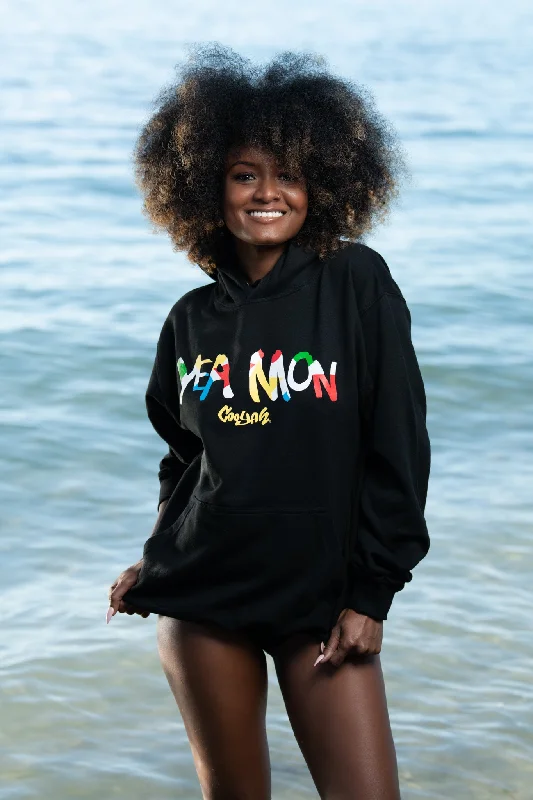 Yea Mon Jamaica Hoodie Zip Hoodie Drawstring Kangaroo Pocket