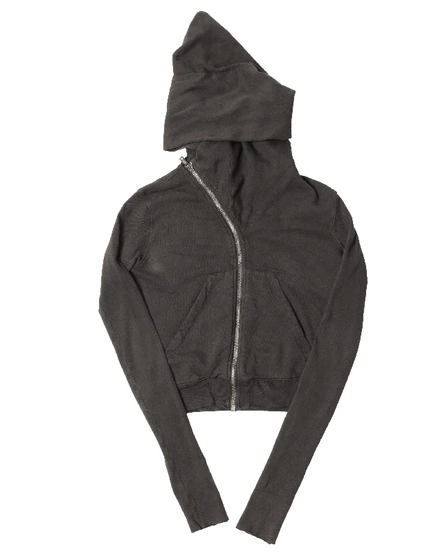 Cross Zip Up Hoodie Hoodie with Hood Adjustable Protection