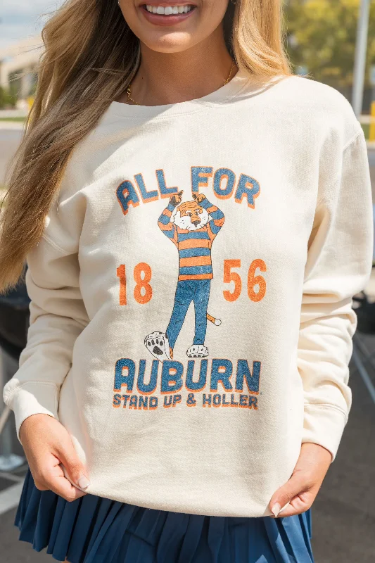 Scarlet All For Aubie Sweatshirt Hoodie with Turtle Neck Cozy Winter