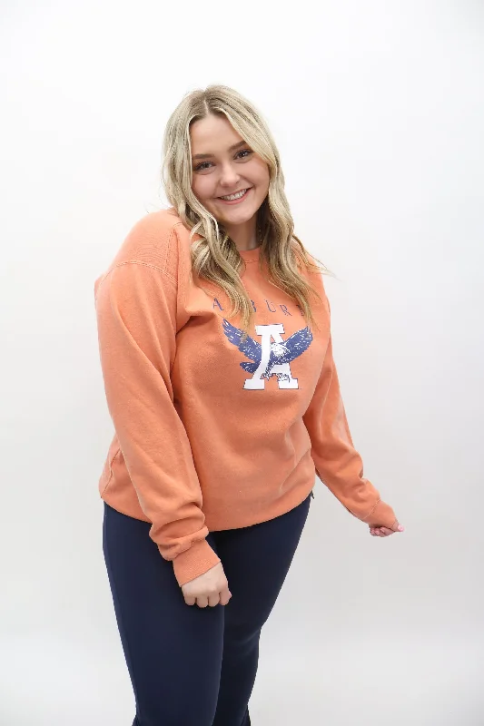 Scarlet Auburn Throwback Sweatshirt Hooded Sweatshirt Casual Wear Street Style