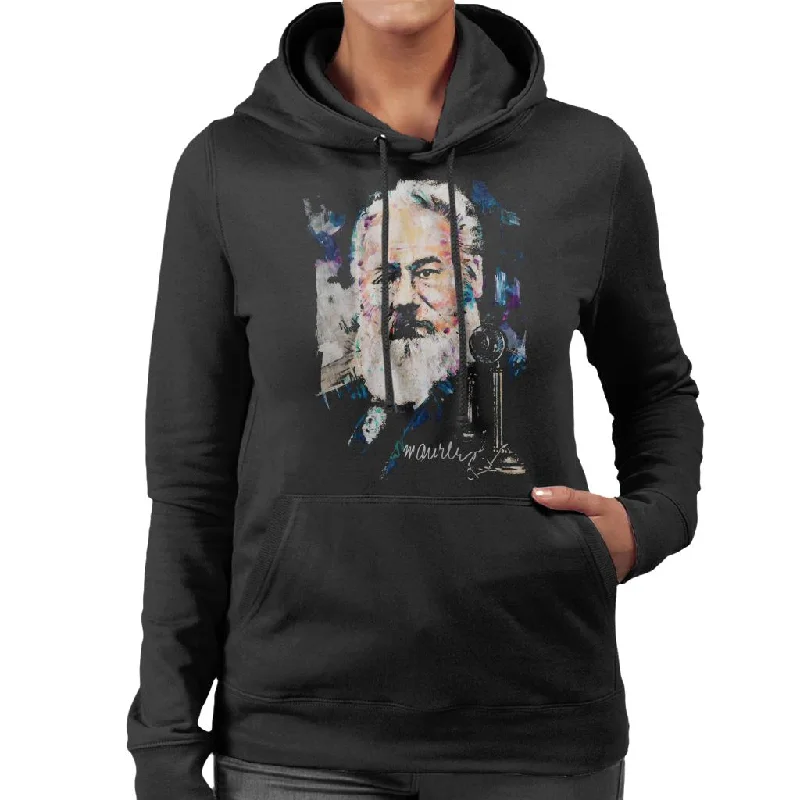 Sidney Maurer Original Portrait Of Alexander Graham Bell Women's Hooded Sweatshirt Hoodie with Drawcord Adjustable Secure Sidney Maurer Original Portrait Of Alexander Graham Bell Women's Hooded Sweatshirt Hoodie with Drawcord Adjustable Secure