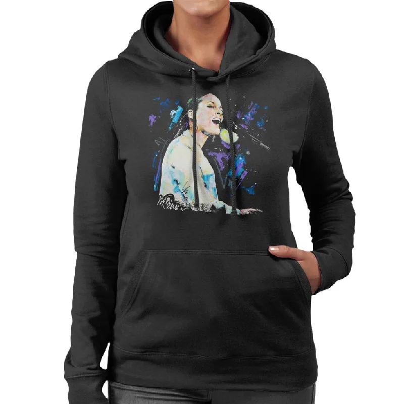 Sidney Maurer Original Portrait Of Alicia Keys Women's Hooded Sweatshirt Hoodie with Relaxed Fit Easy Casual Sidney Maurer Original Portrait Of Alicia Keys Women's Hooded Sweatshirt Hoodie with Relaxed Fit Easy Casual