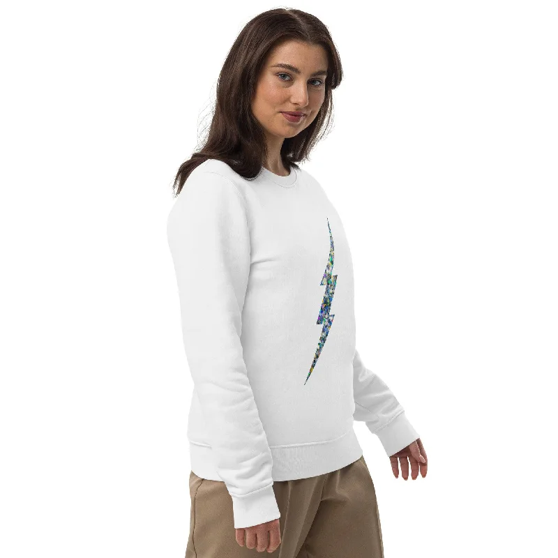 Silver Bolt Eco Sweatshirt Hoodie with Drop Shoulder Relaxed Streetwear