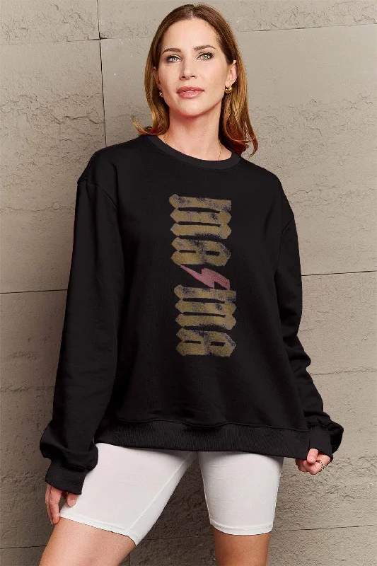 Simply Love Full Size MAMA Round Neck Sweatshirt Hoodie with Exposed Zipper Edgy Industrial Simply Love Full Size MAMA Round Neck Sweatshirt Hoodie with Exposed Zipper Edgy Industrial