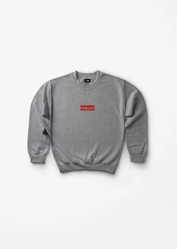 Sinners Welcome / Sweatshirt Hoodie with Toggle Buttons Decorative Unique