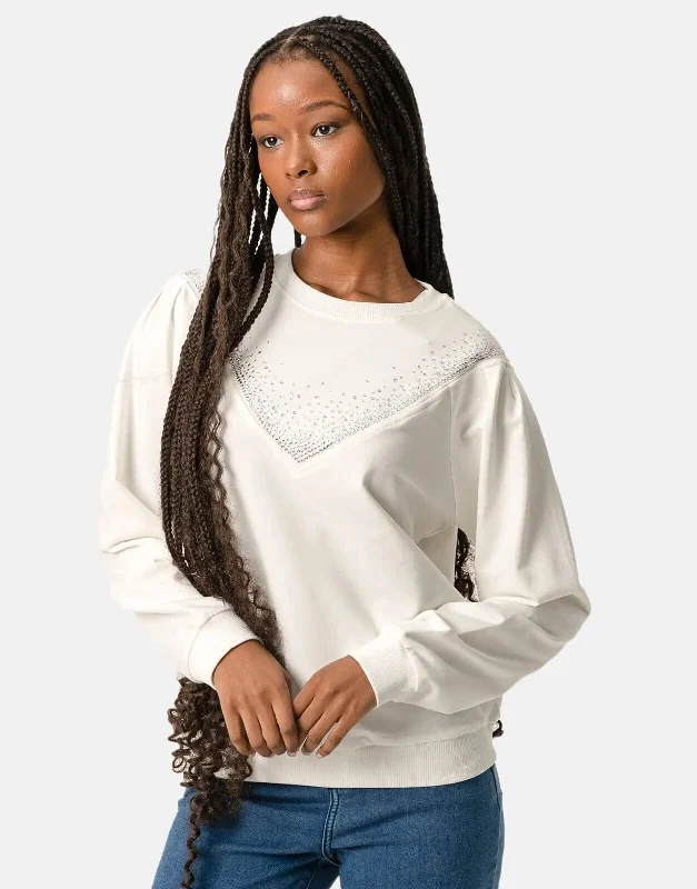 Sissy Boy Puff Sleeves Sweatshirt Hoodie with Patch Decorative Personalized