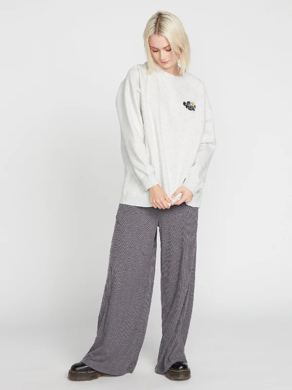 Stone Magic Boyfriend Sweatshirt - Light Grey Hoodie with Front Slit Layering Stylish Stone Magic Boyfriend Sweatshirt - Light Grey Hoodie with Front Slit Layering Stylish