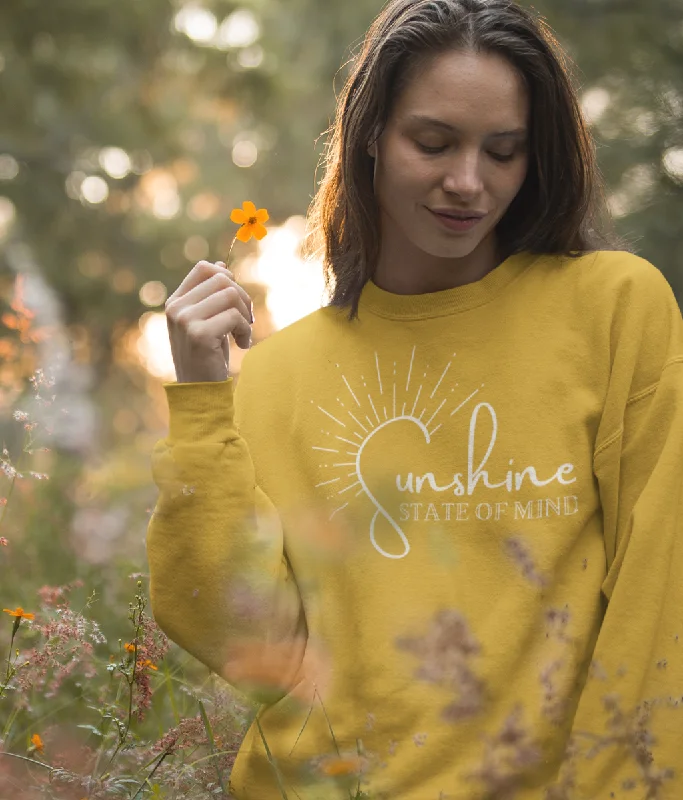 Sunshine State Of Mind Unisex Organic Cotton Sweatshirt Hoodie with Ribbed Hem Stretchable Secure Sunshine State Of Mind Unisex Organic Cotton Sweatshirt Hoodie with Ribbed Hem Stretchable Secure