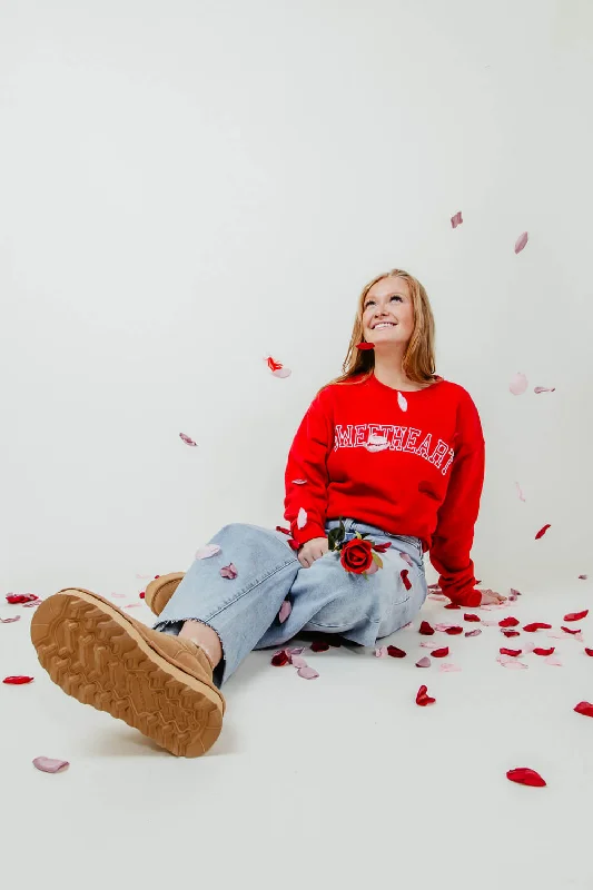 1897 Active Sweetheart Sweatshirt for Women in Red | GT062-SWEETHEART-RED Hoodie with Velcro Closure Adjustable Secure 1897 Active Sweetheart Sweatshirt for Women in Red | GT062-SWEETHEART-RED Hoodie with Velcro Closure Adjustable Secure