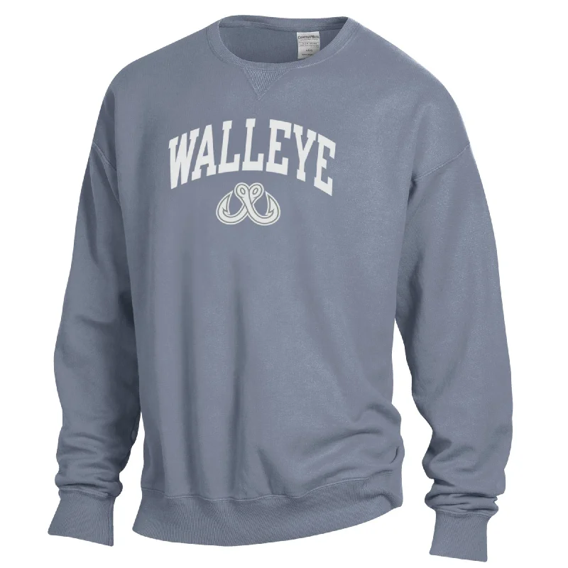 Toledo Walleye Concrete Hooks Comfort Wash Crewneck Sweatshirt Hoodie with V-Neck Classic Versatile Toledo Walleye Concrete Hooks Comfort Wash Crewneck Sweatshirt Hoodie with V-Neck Classic Versatile