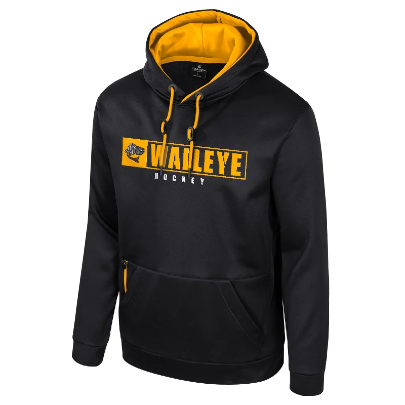 Toledo Walleye Mainframe Hooded Sweatshirt Hoodie with Elastic Cuffs Stretchable Comfortable Toledo Walleye Mainframe Hooded Sweatshirt Hoodie with Elastic Cuffs Stretchable Comfortable