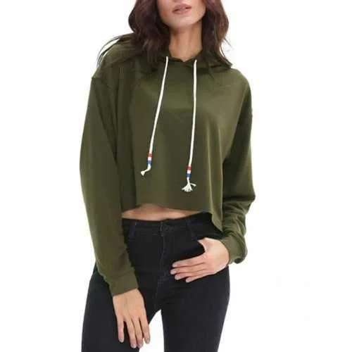 Drawstring Drop Shoulder Candy Color Crop Hoodie - Army Green S Hoodie with Hem Applique Textured Unique Drawstring Drop Shoulder Candy Color Crop Hoodie - Army Green S Hoodie with Hem Applique Textured Unique