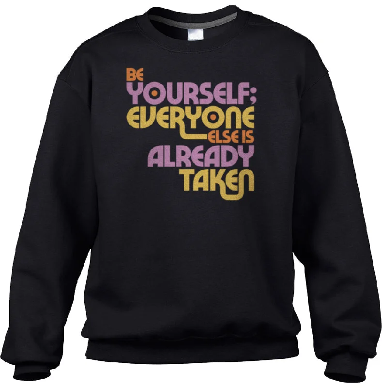 Unisex Be Yourself Sweatshirt - Oscar Wilde Hoodie with Reflective Safety Nightwear