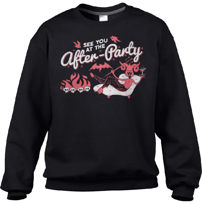 Unisex See You At the After Party Sweatshirt Hoodie with Puffed Sleeves Voluminous Trendy Unisex See You At the After Party Sweatshirt Hoodie with Puffed Sleeves Voluminous Trendy