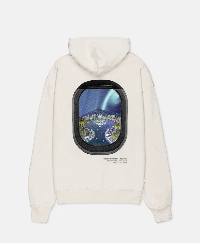 VIDEOGAME HOODIE QATAR EDITION VINTAGE WHITE Hoodie with Exposed Zipper Edgy Industrial VIDEOGAME HOODIE QATAR EDITION VINTAGE WHITE Hoodie with Exposed Zipper Edgy Industrial