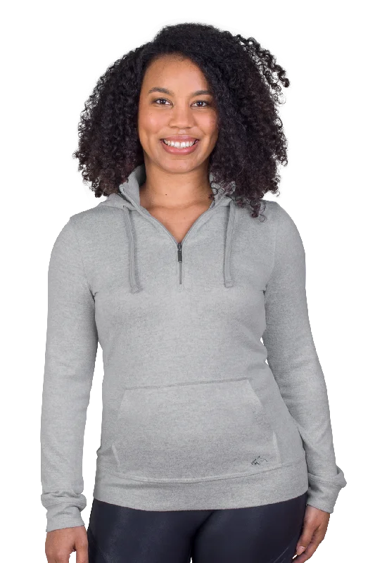 Greg Norman Women's Lab 1/4-Zip Hoodie Hoodie with Hem Drawcord Adjustable Customizable Greg Norman Women's Lab 1/4-Zip Hoodie Hoodie with Hem Drawcord Adjustable Customizable