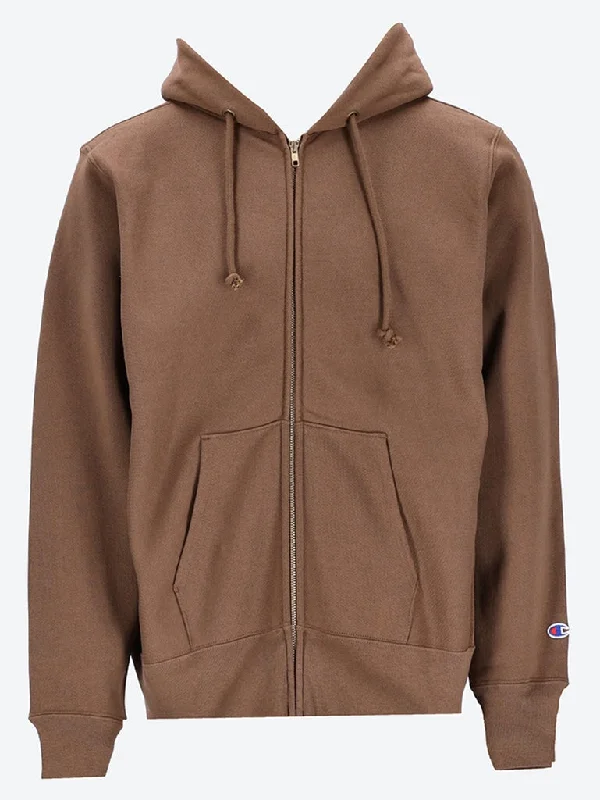 Full zip hoodie sweatshirt Hoodie with Puffed Sleeves Voluminous Trendy